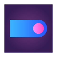 Square Futuristic Gradient Texture Colored Graphic Symbol Element Nostalgic Retro 90's Thenme Icon