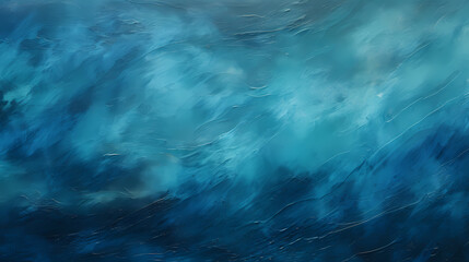 Obraz na płótnie Canvas Beneath the Ocean's Surface: A Textured Journey into the Mysterious Depths of Blue