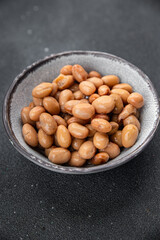 Bean borlotti legume eating cooking meal food snack on the table copy space food background rustic top view  vegetarian vegan food