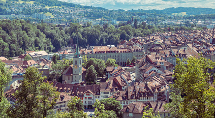 panoramic view of Bern old town, Switzerland