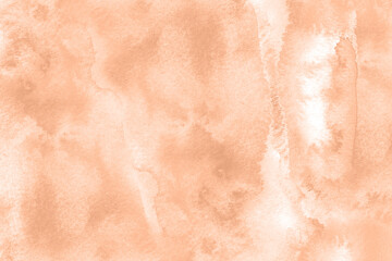 Color of the year 2024 Peach Fuzz. Watercolor hand painted abstract pastel background for banners, collages, posters, postcards