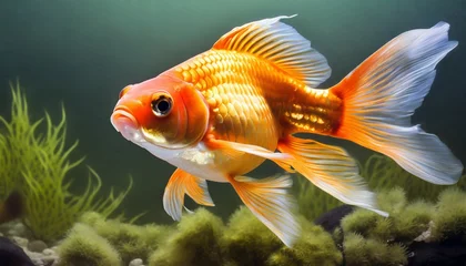 Fotobehang gold fish on © Patti