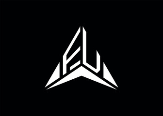 FV Creative and initials modern minimalist ARROW vector