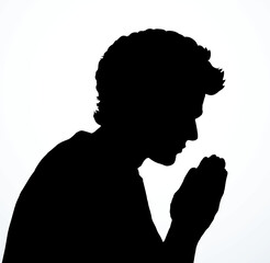 Vector image of the praying person