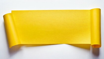 Obraz premium yellow paper banner on white