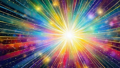 colorful abstract star burst light explosion background - obrazy, fototapety, plakaty