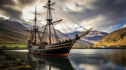 the Gardar MA 64 Icelands oldest whaling ship - obrazy, fototapety, plakaty