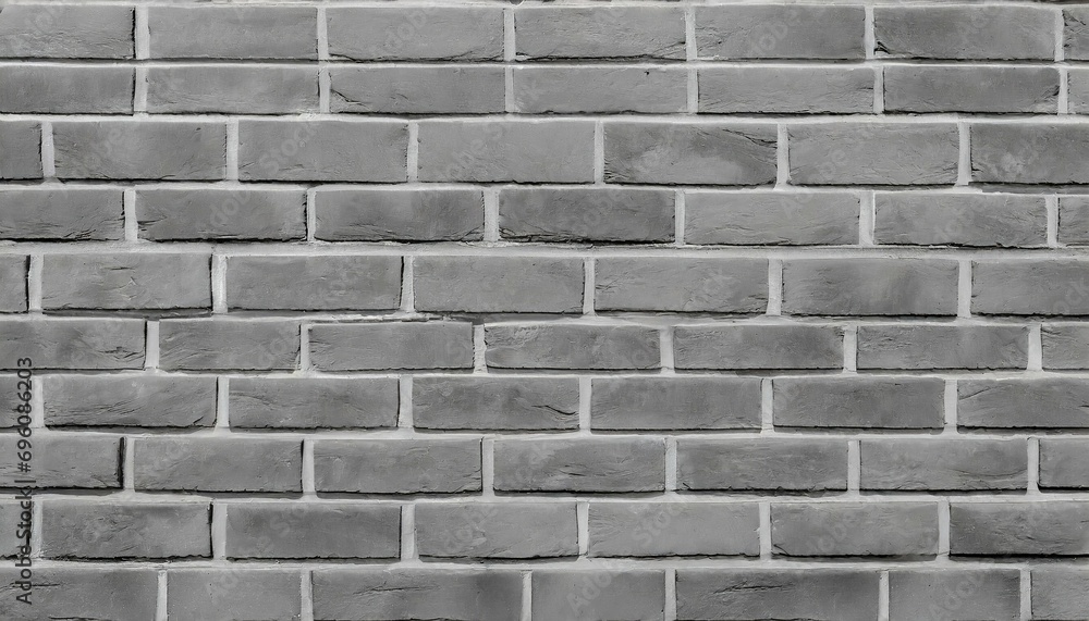 Poster monochrome grey brick wall with repeating pattern