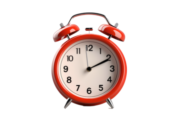 3d Retro Red Alarm Clock