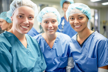 Clinic Staff during an Operation Patients often want to know how the Operation will Proceed Wallpaper Background Illustration Digital Art Cover Magazine