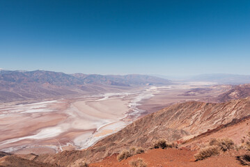 Fototapeta na wymiar Aerial view of a desert lake in Death Valley