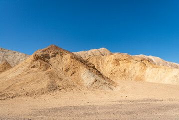 Fototapeta na wymiar Yellow mountains in the Death Valley