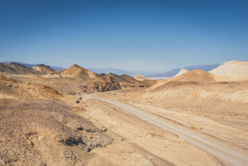 Fototapeta na wymiar Yellow mountains in the Death Valley