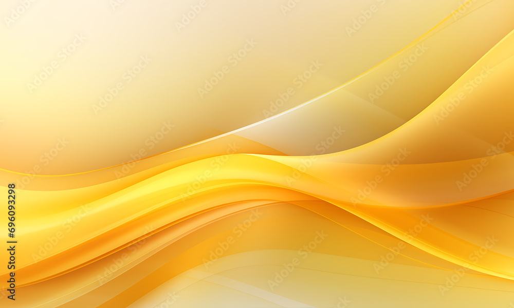 Poster Abstract yellow horizontal wavy background in the style of dynamic energy flow
