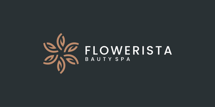 elegant beauty leaf flower logo design inspiration