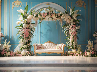 Blossoming Nuptials: Crafting a Dreamy Wedding Backdrop with Floral Elegance

