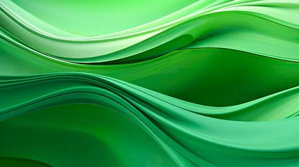 Fotobehang abstract wavy green energy baby green © petro