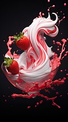 Strawberry Essence: Cream & Berry Dance