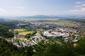 Fototapeta na wymiar Aerial view of Kamnik city in Slovenia, Europe 