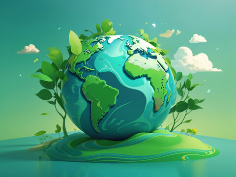 Guardians of the Atmosphere World Ozone Day, 16th September Concept Design with Earth and Ozone Shield