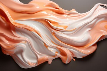 Peach-colored liquid paint