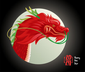 Happy chinese new year 2024 Zodiac sign dragon - 696100488