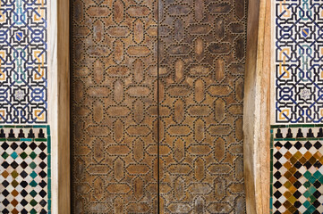 Islamic medieval architectural feature of Alhambra, Granada, Spain