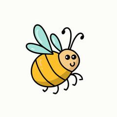 Ellipse shape with honey bee icon