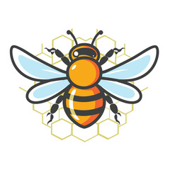 Ellipse shape with honey bee icon