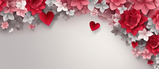 Paper heart background for valentines day