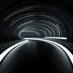 Lightspeed, tunnel, swirl 1 , curve, black hole 1 , futurism, white, neon 
