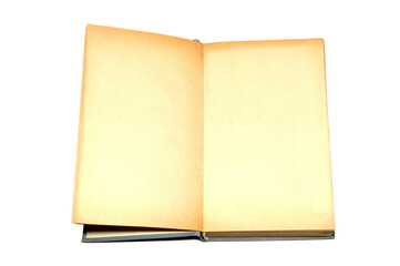 Old blank book from 1981 year on a transparent background