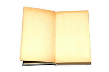 Old blank book from 1981 year on a transparent background