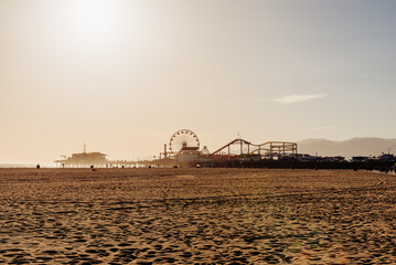 Santa Monica pier on a sunny day