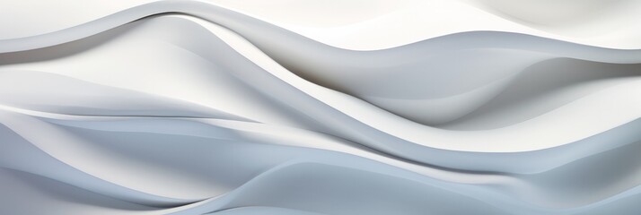 Fototapeta premium white wavy lines with white background, in the style of sculptural paper constructions, generative AI