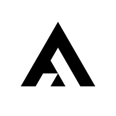 Letter FA or AF creative triangle monogram logo design