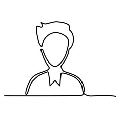 avatar continuous line art