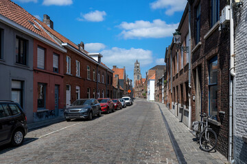 Fototapeta na wymiar Architecture and landmark of Bruges