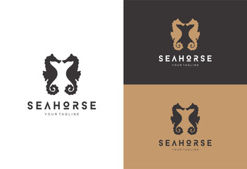 seahorse flat icon logo vector illustration © Been ink