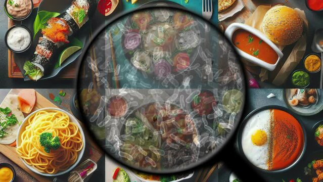 Searching for bacteria in food