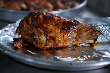 lamb chops on a grill