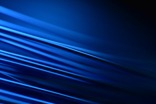 Fototapeta 抽象的背景素材　青色の光線　ライン　黒背景　ビジネス 