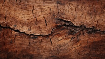 Aged wood texture with deep cracks and rich brown tones