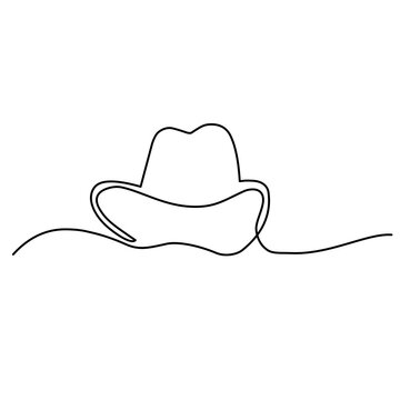 recommend clip art: hat continuous line art