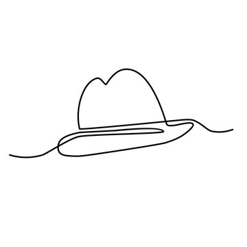 recommend clip art: hat continuous line art