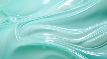 teal cream background, Teal  foam cream texture. Cosmetic cleanser, shower gel, shaving foam background
