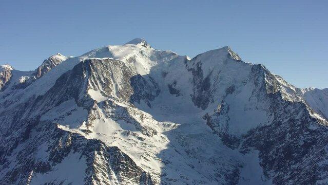 vue aérienne du Mont Blanc