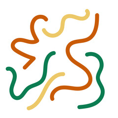 Obraz premium Retro squiggly scribble backdrop 