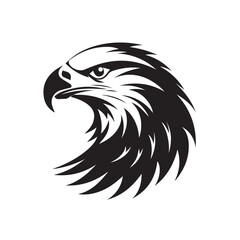 Eagle in cartoon, doodle style. Isolated 2d vector illustration in logo, icon, sketch style, Eps 10, black and white. AI Generative