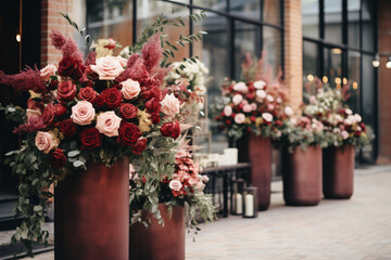 Floral decoration for wedding event